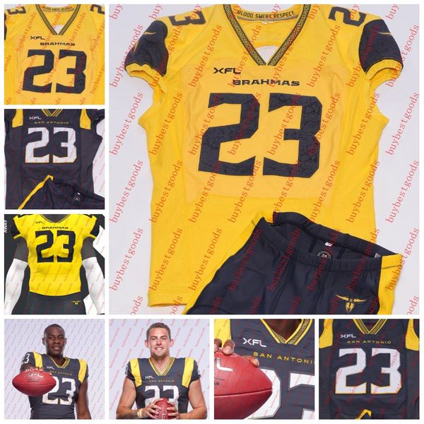 

football jerseys 2023 brahmas jersey jawon pass anthony russo reid sinnett jack coan jacques patrick calvin turner kendrick rogers jalen tol, Black;red