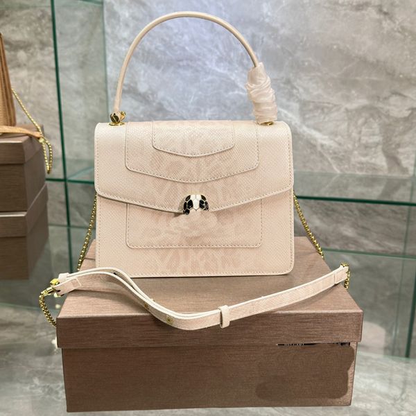 

chain crossbody bag fashion enamel buckle handbag purse snake diamond shoulder bags genuine leather messenger purse lady totes party clutch