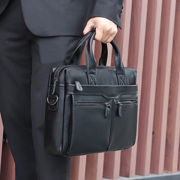 

briefcases business leather briefcase men's bag lap230210