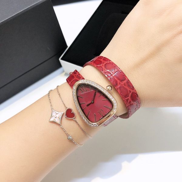 

luxury women's watch quartz sports snake watch diamond watch ring silver rose gold leather classic fashion women's watch, Slivery;golden