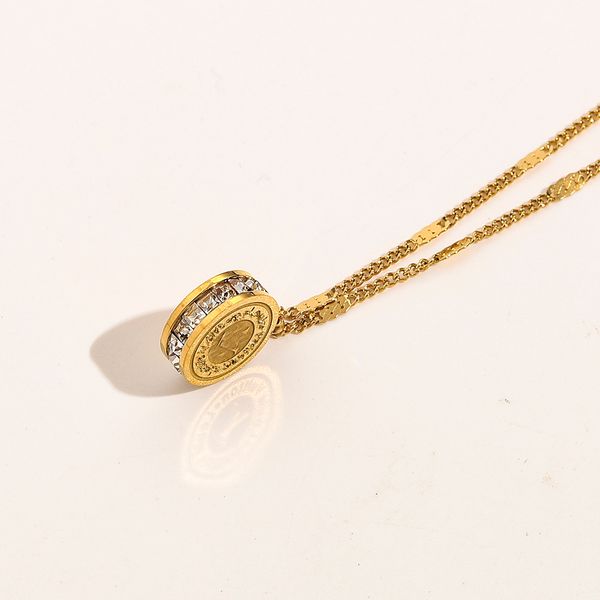 

luxury design necklace 18k gold plated stainless steel necklaces choker chain letter-v pendant fashion womens wedding jewelry accessories, Silver