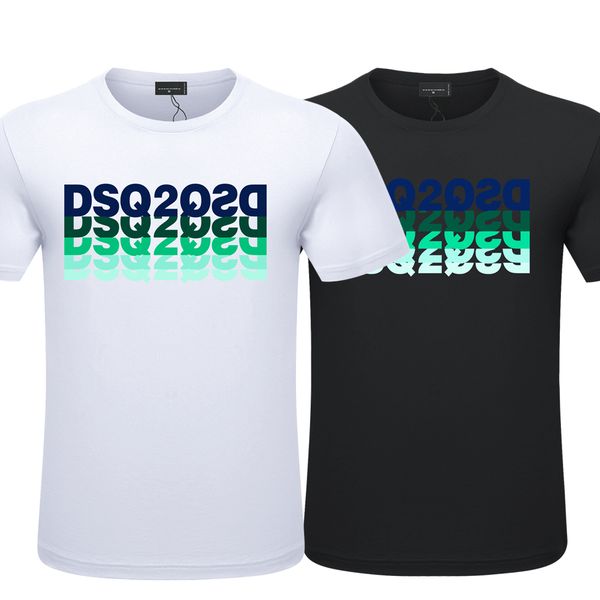 

summer mens t-shirts dsqicond2 designer round clothes neck d2 short sleeve womens letter printing couple bottoming shirt casual tees mans d, White;black