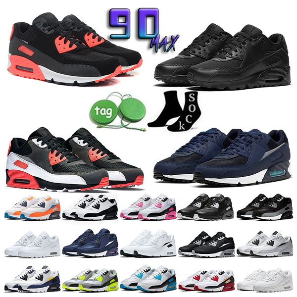 

air sneakers max 90 running shoes for men triple black white gum unc cny usa rose pink cool grey camowabb midnight blue 90s breath trainers