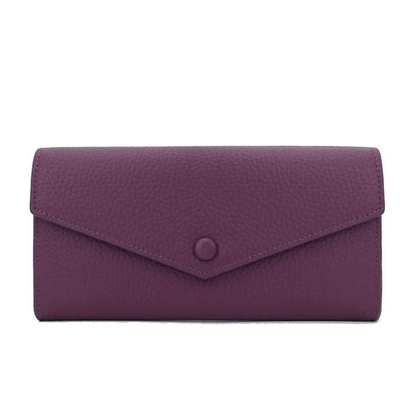 

wallets annmouler luxury wallets for women genuine leather card holder brand design cow leather purse envelop clutch bag phone purse g230209, Red;black