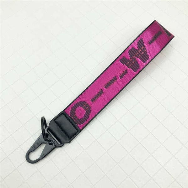 

offs luxury white key rings brand keychains clear rubber jelly letter print keys ring fashion men women canvas keychain camera pendant belt, Slivery;golden