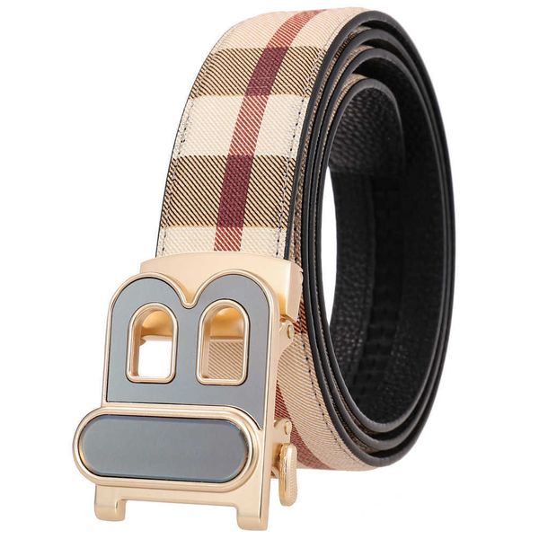 

men belt women designer belt fashion vintage pu head layer leather automatic buckle belts straight grain width 3.5cm 12 models 100-130cm, Black;brown