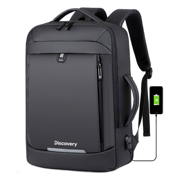 

school bags discovery 40l large capacity expandable 17" lapbackpack usb charging bag waterproof swissmultifunctional travel bag 230210