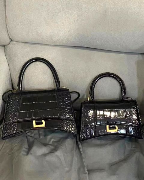 

fashion hourglass shoulder bags evening bag genuine leather totes luxurys designer women men crossbody wallet travel crocodile skin pattern