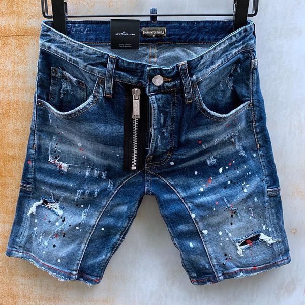

dsquare jeans d2 jeans men jeans mens luxury designerjeans skinny ripped cool guy causal hole denim fashion brand fit jeans men washe qtq, Blue