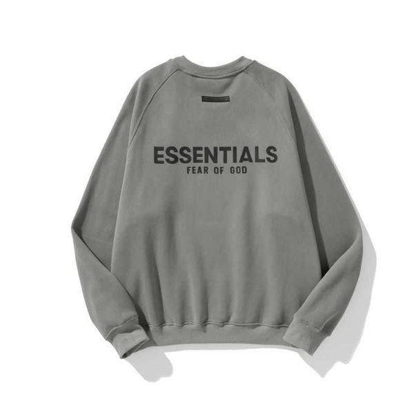 

sweat hoodie for men back bear street of god brand fog essentials fashion double track high rubber pressed round neck loose sweater cd2q, Black