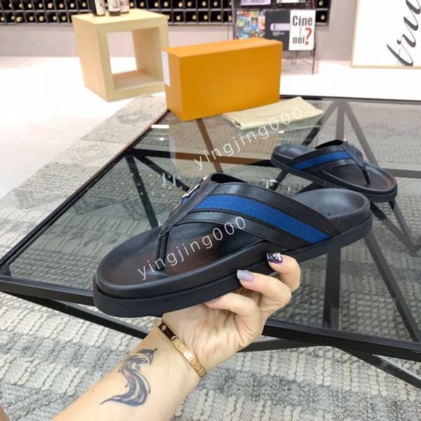 

designer rubber slides sandal brocade fashion mens gear bottoms flip flops slippers striped sandals designers loafers, Black