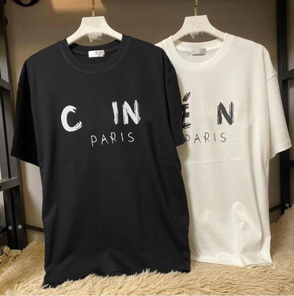 

2023 mens designers t shirt men's and women's tees alphabet print short sleeve summer men's loose t-shirt asian size s-2xl, White;black
