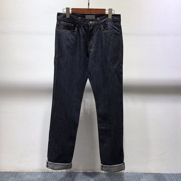 

men's jeans men straight large denim pants with embroidered back armband pantalones hombre male clothing casual ma182 230210, Blue