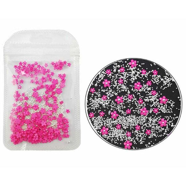 

12 colors stickers decals nail art decorations salon health beauty 3d flower jewelry mixed size steel ball supplies for professional accesso, Black
