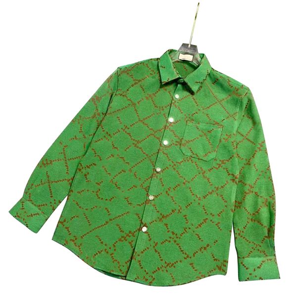 

2023 new long-sleeved shirt classic shirt men's and women's high-quality front letter-printed shirt loose jacquard process soft co, White