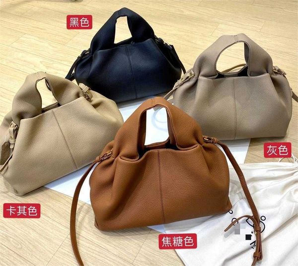 

2023 spring fashion versatile imprint style polene leather layer cow leather single shoulder diagonal cross carrying bag for women