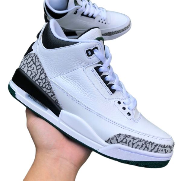

2023 designer 3s basketball shoes men women jumpman 3 white black green outdoor sneakers original boxes