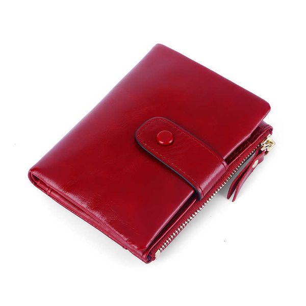 

wallets fashion women wallets genuine leather female leather purses hasp coin pocket womens purse short card holder portefeuille femme g2302, Red;black