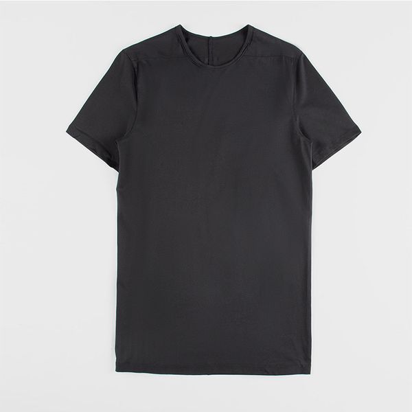 

rick ro casual man's t shirt owens solid color long vintage simplicity men's t-shirts y2k woman's tee, White;black