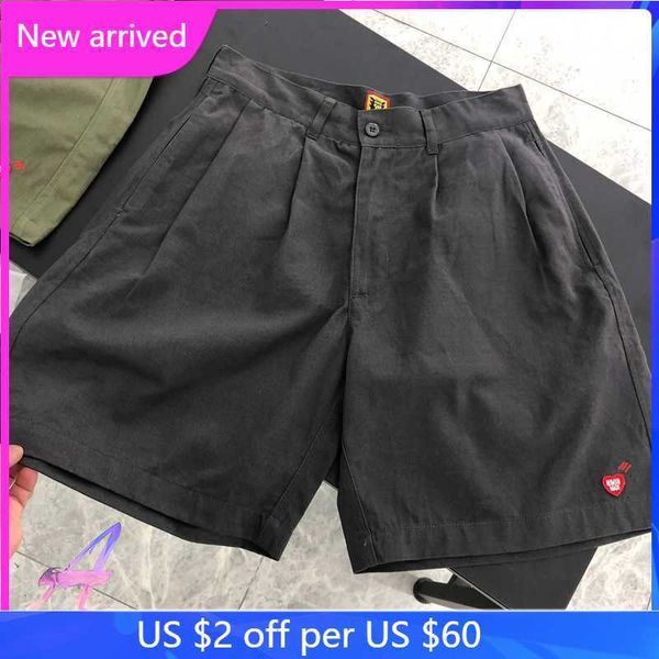 

men's shorts human made shorts love embroidery casual men's women's humanmade basketball shorts t230209, White;black