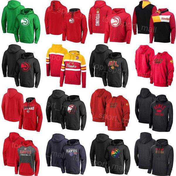 

men youth basketball trae young hoody jersey 11 deandre hunter hooded 12 john collins hoodies 20 danilo gallinari sweatshirts 8 kevin huerte, Black;red