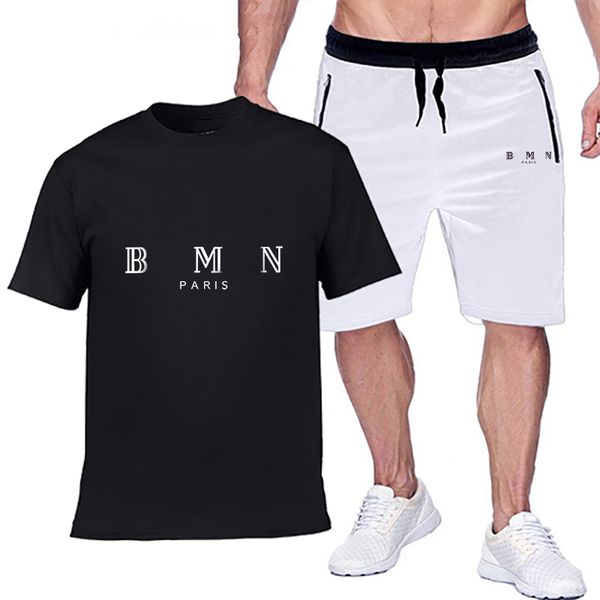 

wo-piecesuit letter street casual wear print breathable shorts t-shirt outdoor sports asian size sportswear quality 16s tos tos to 2xl, Gray