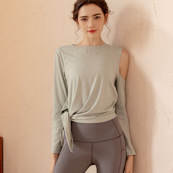 

2023 women's fashion new summer yoga wear long sleeve yoga cover up breathable fitness running sportswear