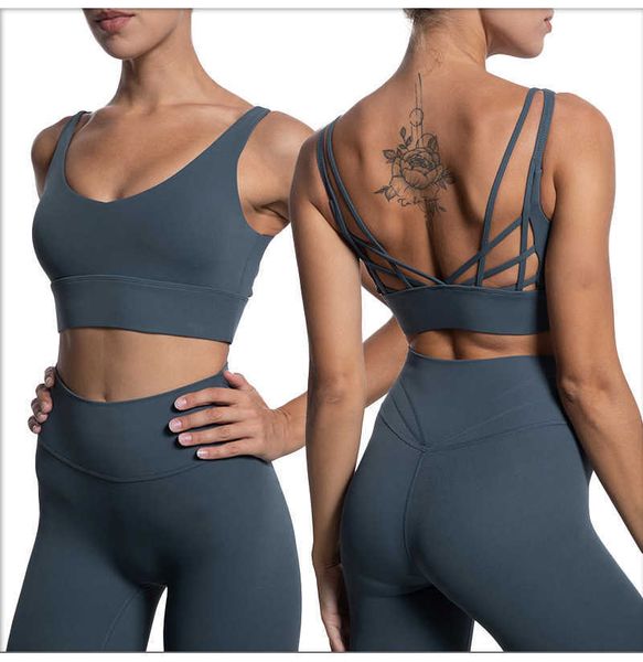 

nxy yoga outfits nude body clothes female beauty back sports bra high waist leggings running trousers set stretch fabric 2022 220523, White