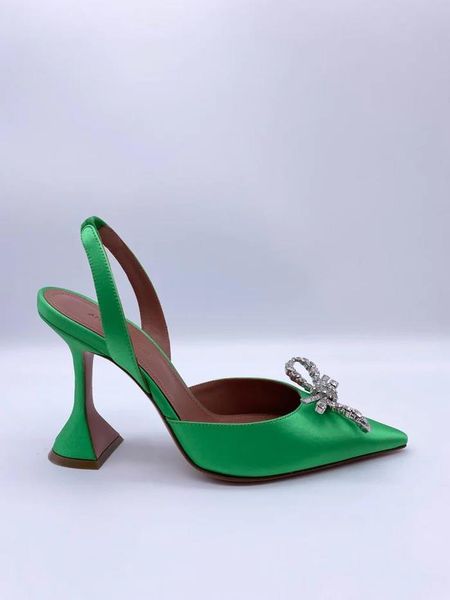 

shoes muaddi amina fashion rosie satin slingback pumps green, Black