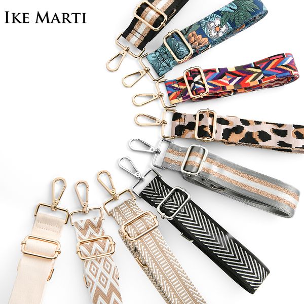 

bag parts accessories adjustable bag strap woman purse straps for crossbody messenger shoulder bag accessories adjustable embroidered belts, Black