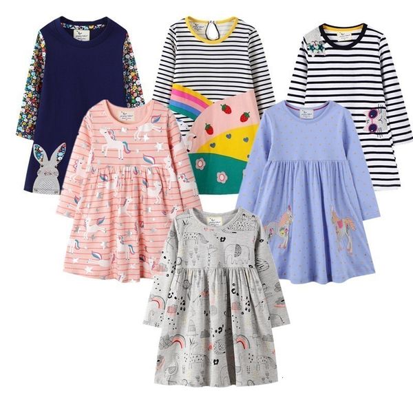 

girls dresses long sleeve animals print arrival autumn spring princess girls dresses cotton childrens costume dress 230210, Red;yellow
