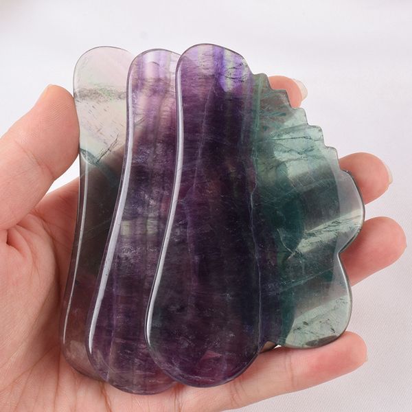 

natural fluorite stone face gua sha tool mushroom guasha spa massager acupuncture facial skin lifting beauty product for health care
