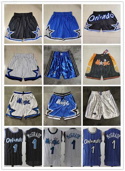 

orlando''magic''shorts mens throwback basketball shorts pocket basketball jersey penny 1 hardaway tracy 1 mcgrady, Black