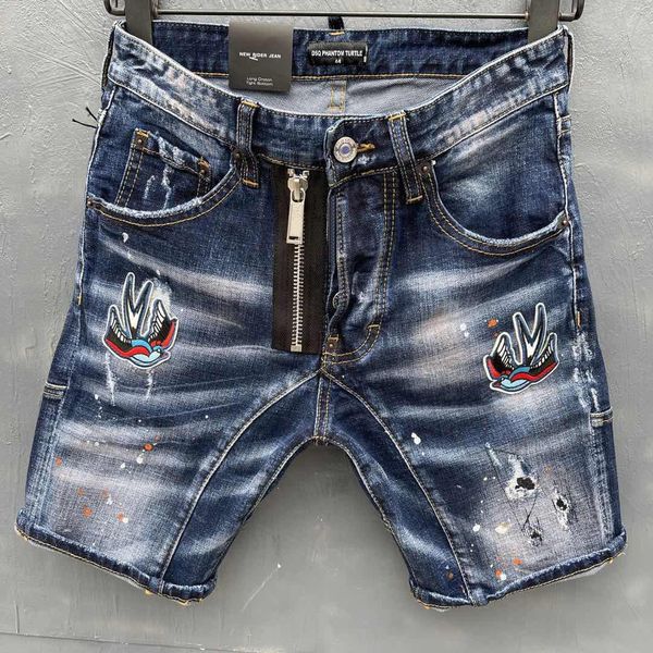 

dsquare jeans d2 jeans men jeans mens luxury designerjeans skinny ripped cool guy causal hole denim fashion brand fit jeans men washe nmx, Blue