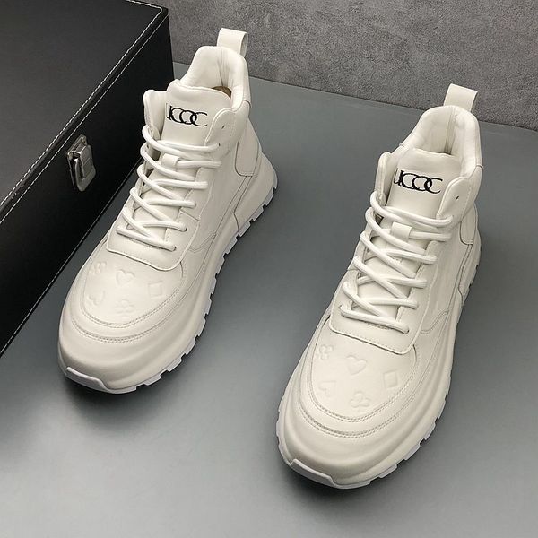 

classic designers dress wedding party shoes fashion vulcanize breathable casual sneakers round toe thick bottom business leisure walking loa, Black