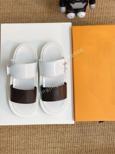 

2023 designer women sandals womens leather casual shoes quilted platform summer beach slipper size35-45, Black