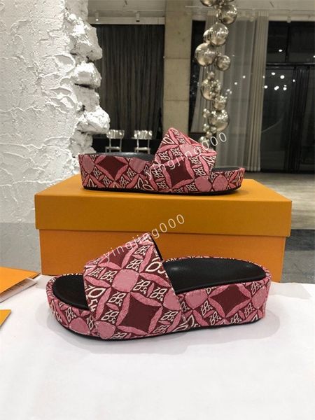 

designer women sandals womens leather casual shoes quilted platform summer beach slipper, Black