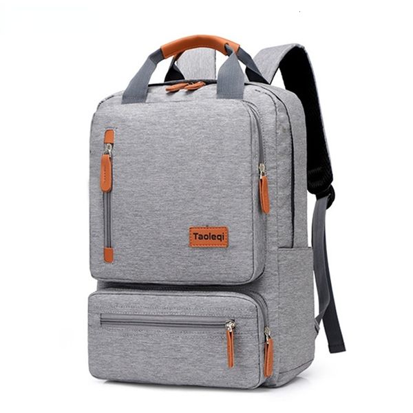 

school bags casual business men computer backpack light 15 inch lapbag 2023 waterproof oxford cloth lady antitheft travel gray 230210