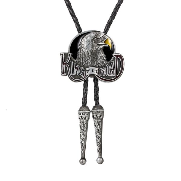 

bolo ties kdg western cowboy western eagle bolo necktie pendant necklace western cowboy genuine leather tie 230209, Red