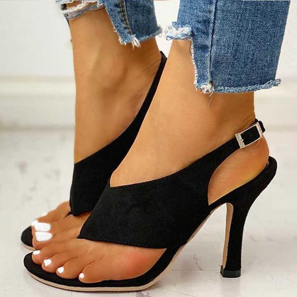 

sandals women sandals fashion high heels sandals for summer women shoes 2022 ankle strap heel zapatos mujer summer footwear women pumps t230, Black