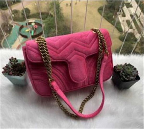 

2023 evening bags designers women velvet bag loulou puffer fashion classic flap bag messenger bag shopping bags luxury handbag purse chain, Red;black
