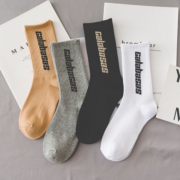 

mens socks skateboard fashion mens letter printed socks sports socks sockings hip hop, Black