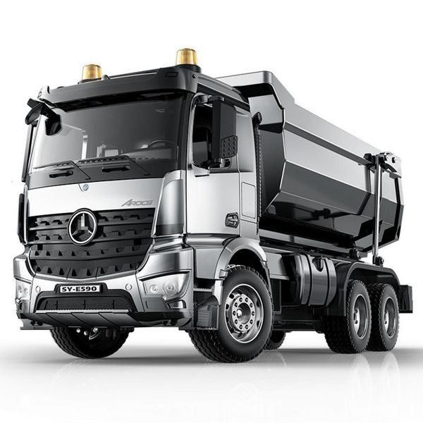 

electricrc car 120 e590 rc dump truck 24g remote control super model electric loader alloy engineering vehicle beach toys for children 23021
