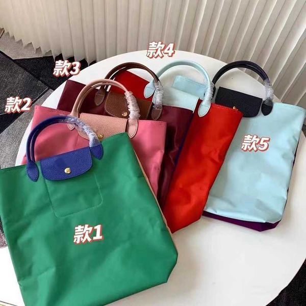 

retail wholesale wallet 2023 95% off bag double-sided saccoche color-blocking nylon tote sacs large capacity versatile dumpling one-shoulder, Red;black