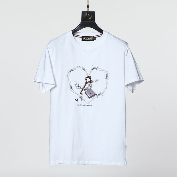 

marcelo berrett 2023ss new men's t-shirts mens designer brand t shirts women short sleeve italy fashion 3d printing quality 100% cotton, White;black