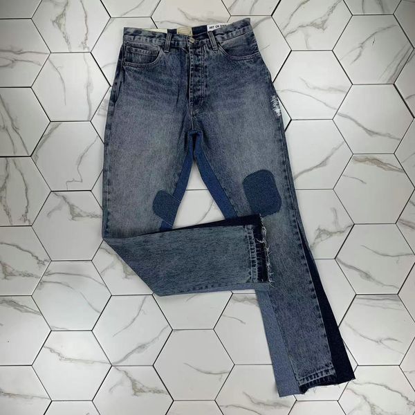 

hm575 mens jeans black cargo pants designer jeans skinny stickers light wash ripped motorcycle rock revival joggers true religions casual el, Blue