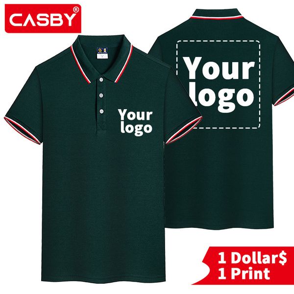 

men's polos 100% cotton summer men's polo shirt casual short sleeve personal company group custom men and women custom 6008 230210, White;black