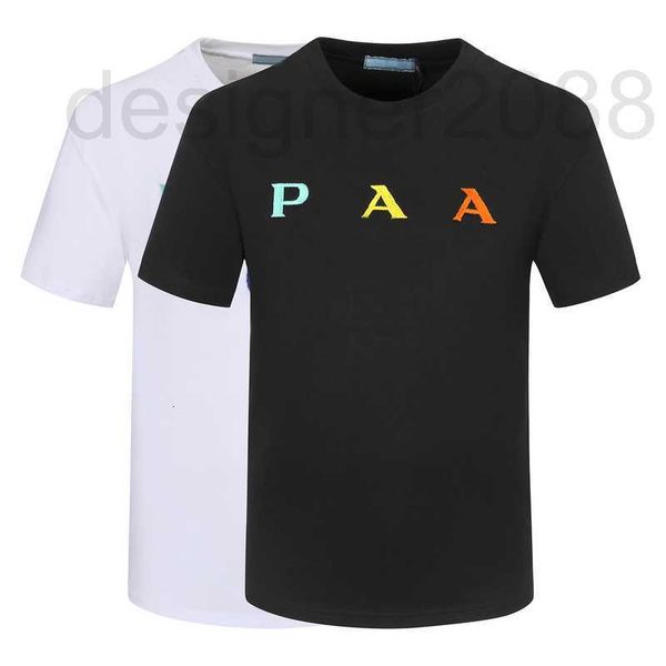 

men's t-shirts designer brand short sleeve 100% cotton breathable tee letters embroidery shirts 2023 spring summer casual t shirt 28wi, White;black