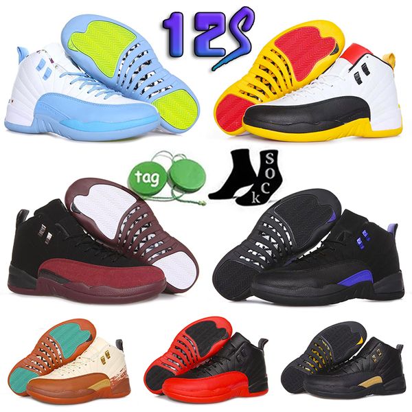 

men basketball shoes 12s stealth playoffs 2022 royalty black taxi utility indigo reverse flu game reverse concord 12 mens trainers outdoor s