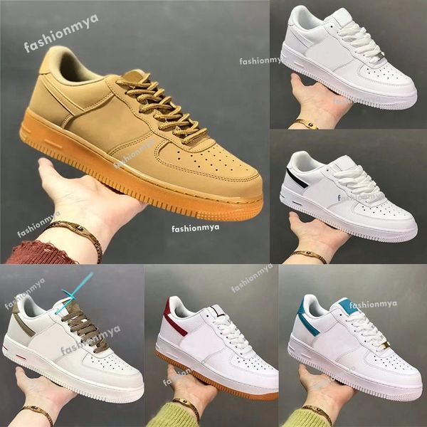 

mens designer sneakers outdoor all white black wheat sports shoes running low forces skateboard one knit airs high women